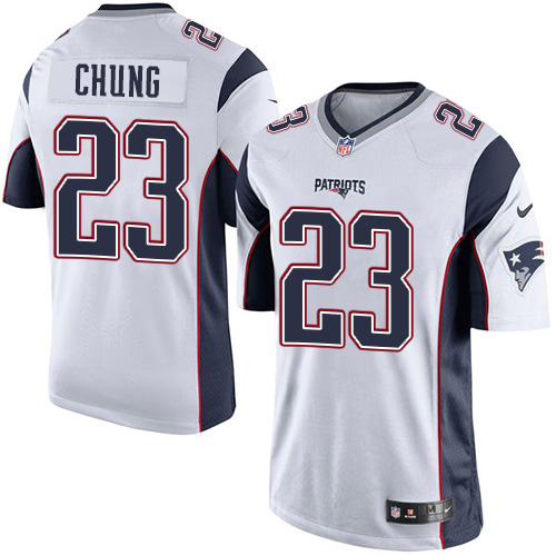 Men's Limited Patrick Chung Nike Jersey White Road - #23 NFL New England Patriots